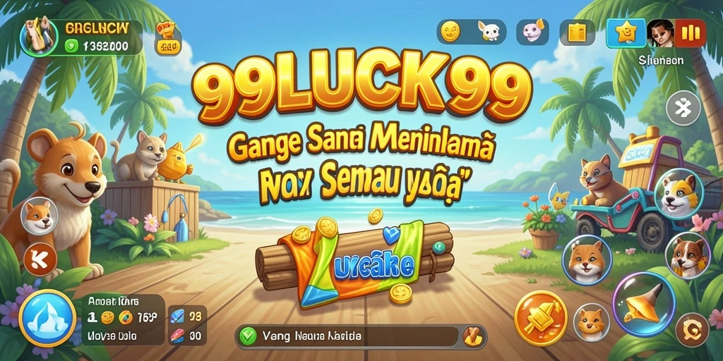 Screenshot gameplay 99LUCK99 menampilkan karakter yang lucu dan aksi seru.