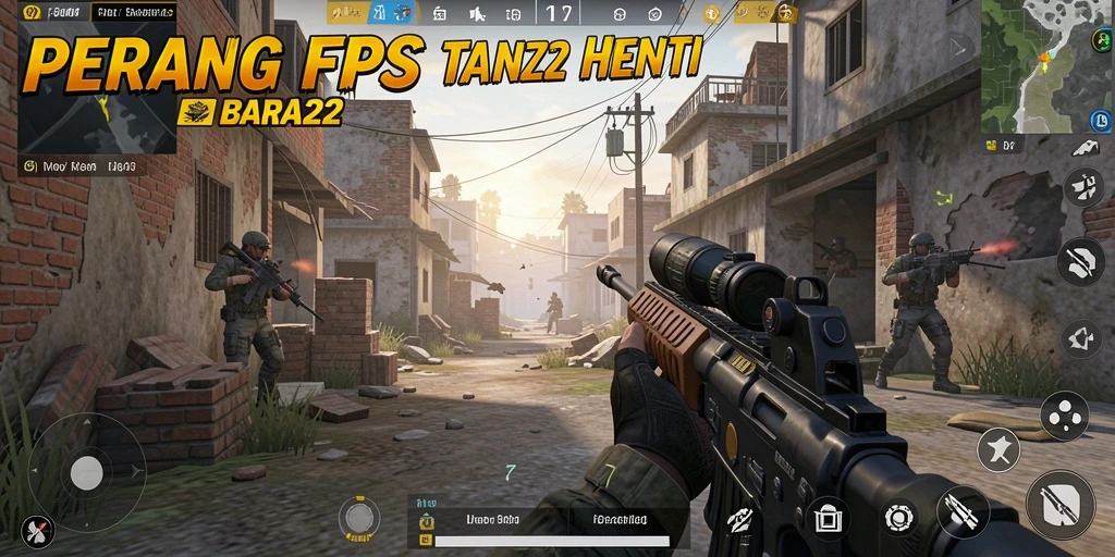 Tangkapan layar gameplay BARA22 menampilkan aksi pertempuran mendebarkan.