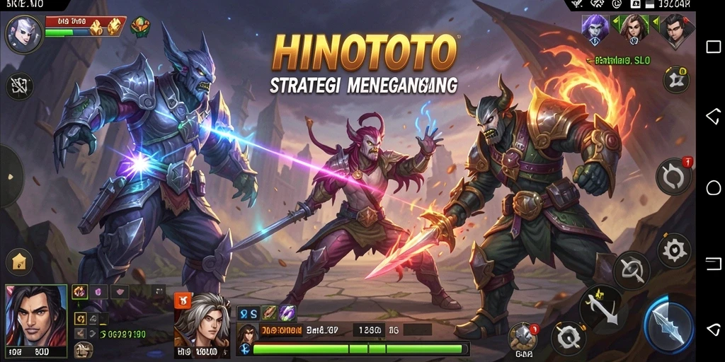 Tampilan gameplay HINOTOTO yang penuh aksi dan strategi.