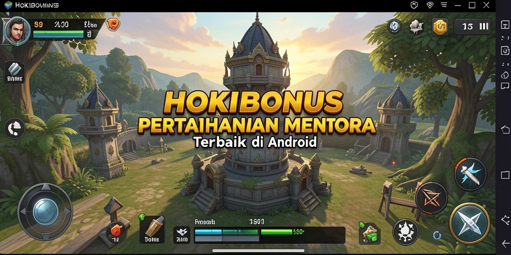 Tampilan gameplay yang menegangkan di HOKIBONUS saat melawan gelombang musuh.