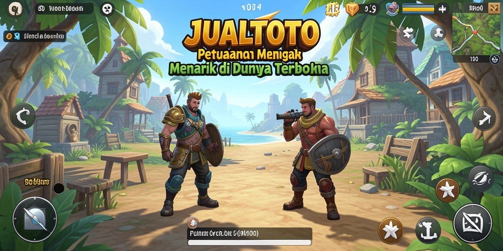 Screenshot gameplay menampilkan dunia terbuka yang menakjubkan di JUALTOTO.
