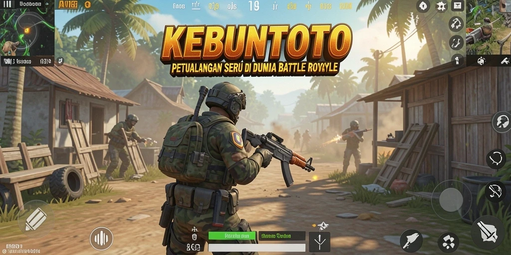 Gameplay seru KEBUNTOTO dalam pertempuran Battle Royale.