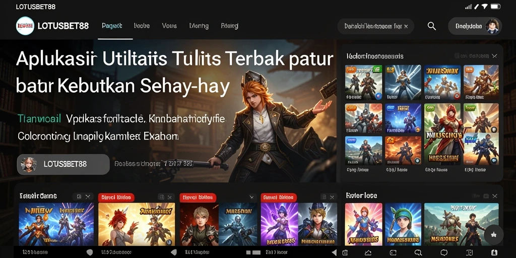 Tampilan antarmuka LOTUSBET88 yang menarik dan fungsional.