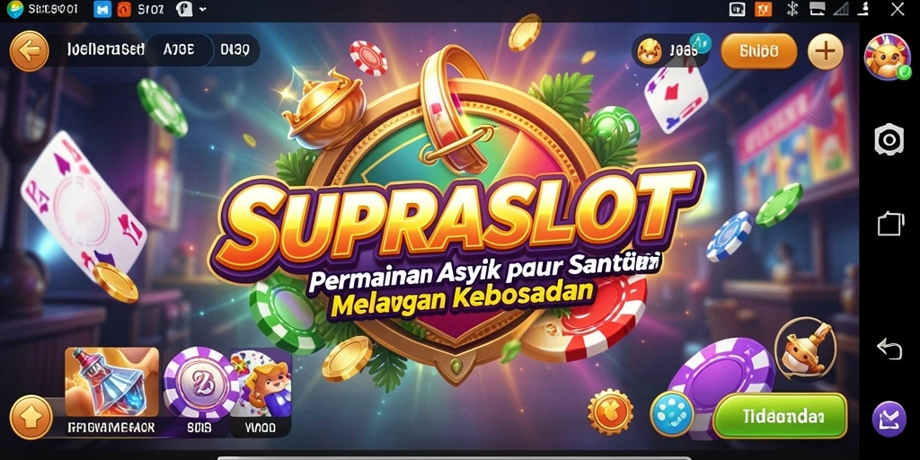 Tampilan gameplay menarik dari SUPRASLOT yang penuh warna.