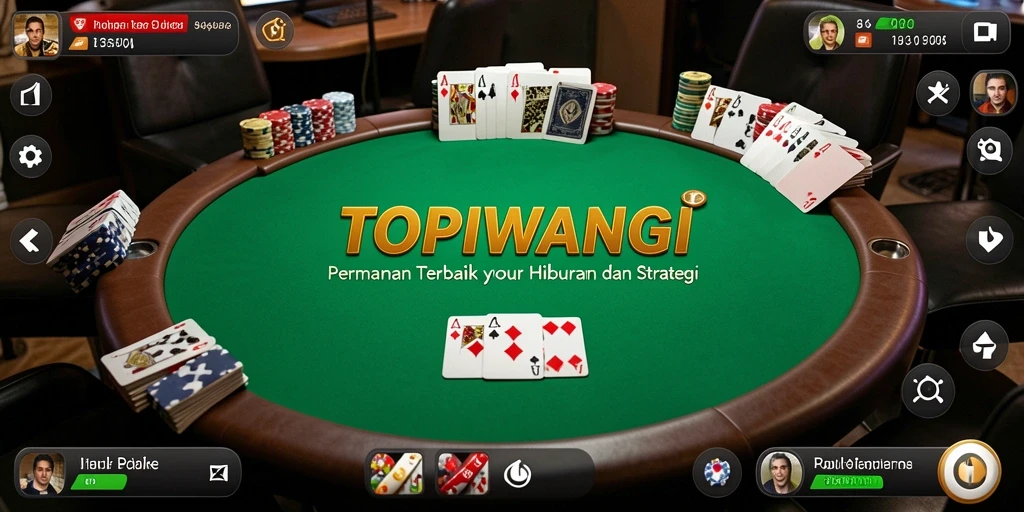 Tampilan gameplay Poker yang seru dan menarik di TOPIWANGI.