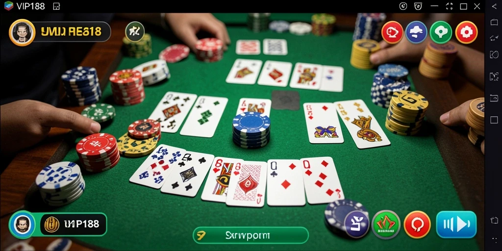 Tampilan menarik dari gameplay Gaple di VIP188.
